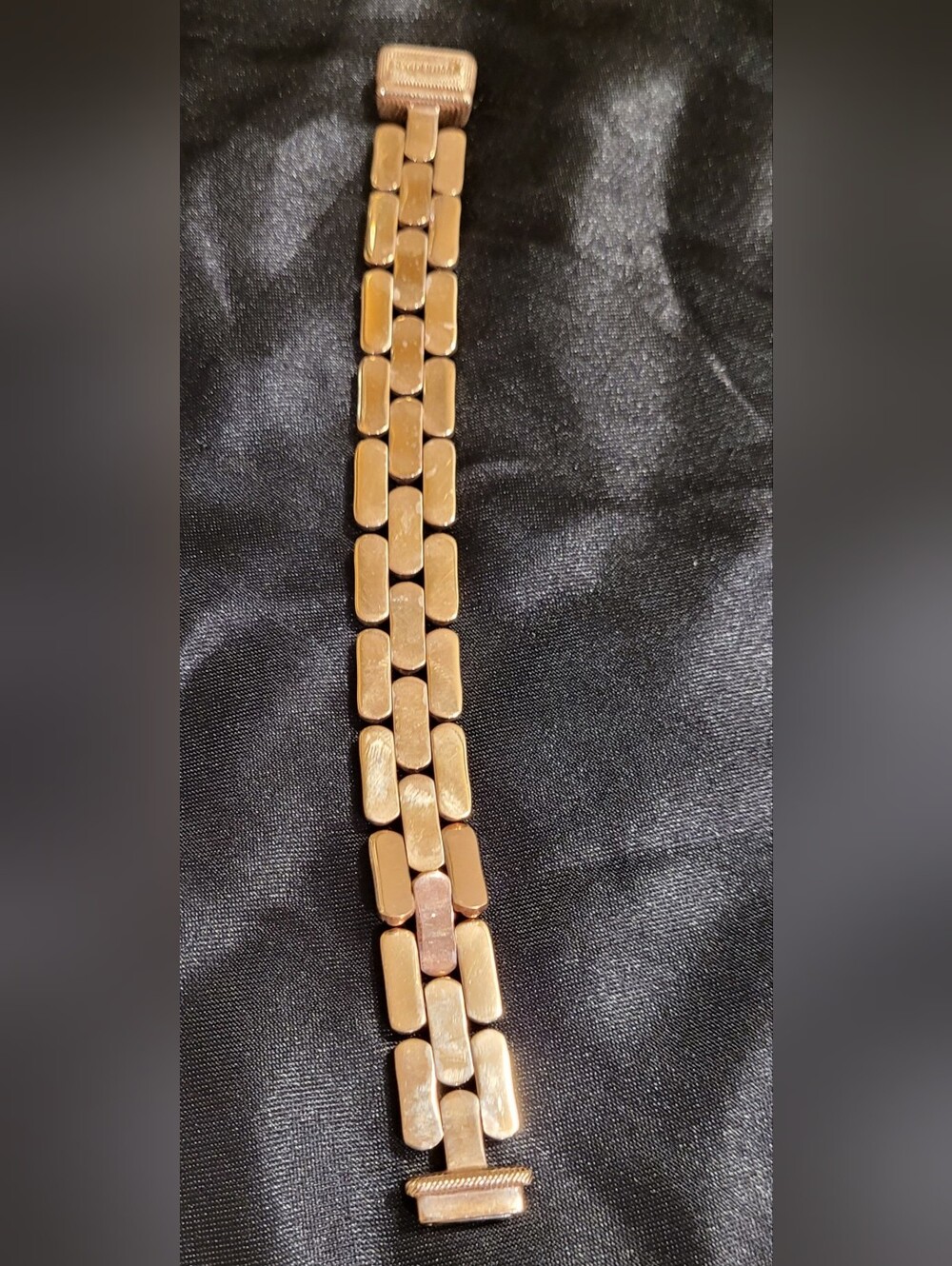 Judith Ripka Unique Style Rose Gold link bracelet. Diamonique. 6 1/2 Rare Find - Picture 8 of 11